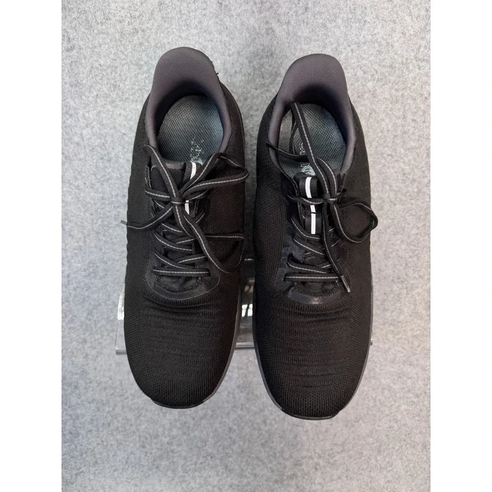 Orthofeet Men's Knit Walking Sneakers Black Size 9.5 W‎ (2E) Comfort Orthopedic